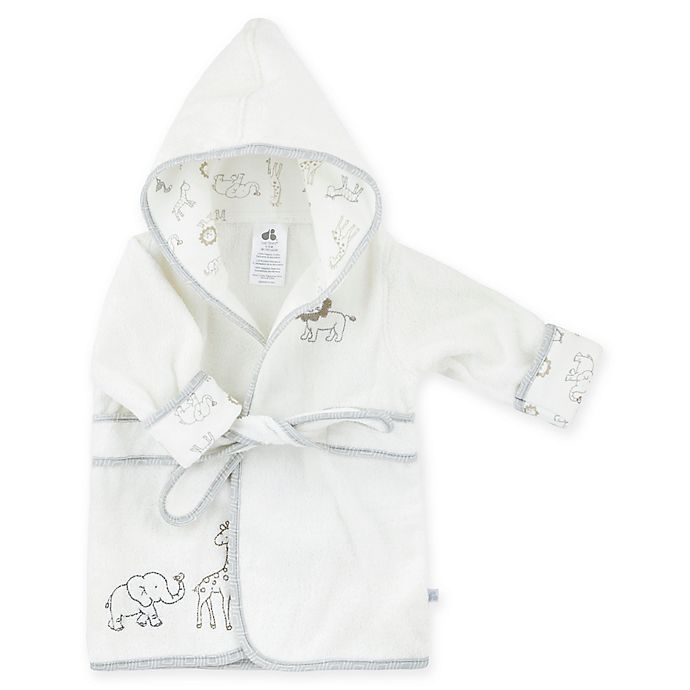 Baby Neutral Animal Kingdom Organic Hooded Bath Robe
