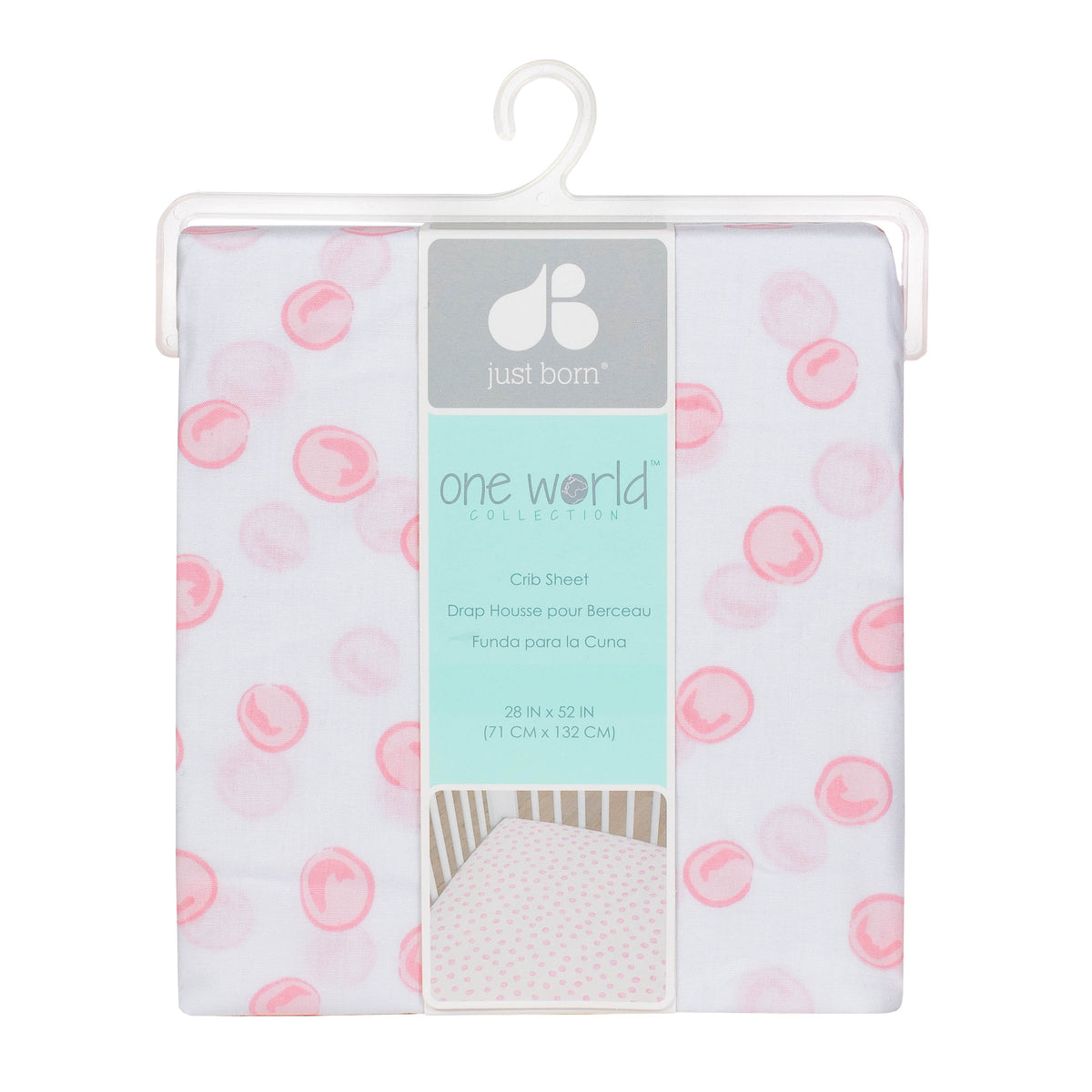 Baby Girls Blossom Fitted Crib Sheet, view 2