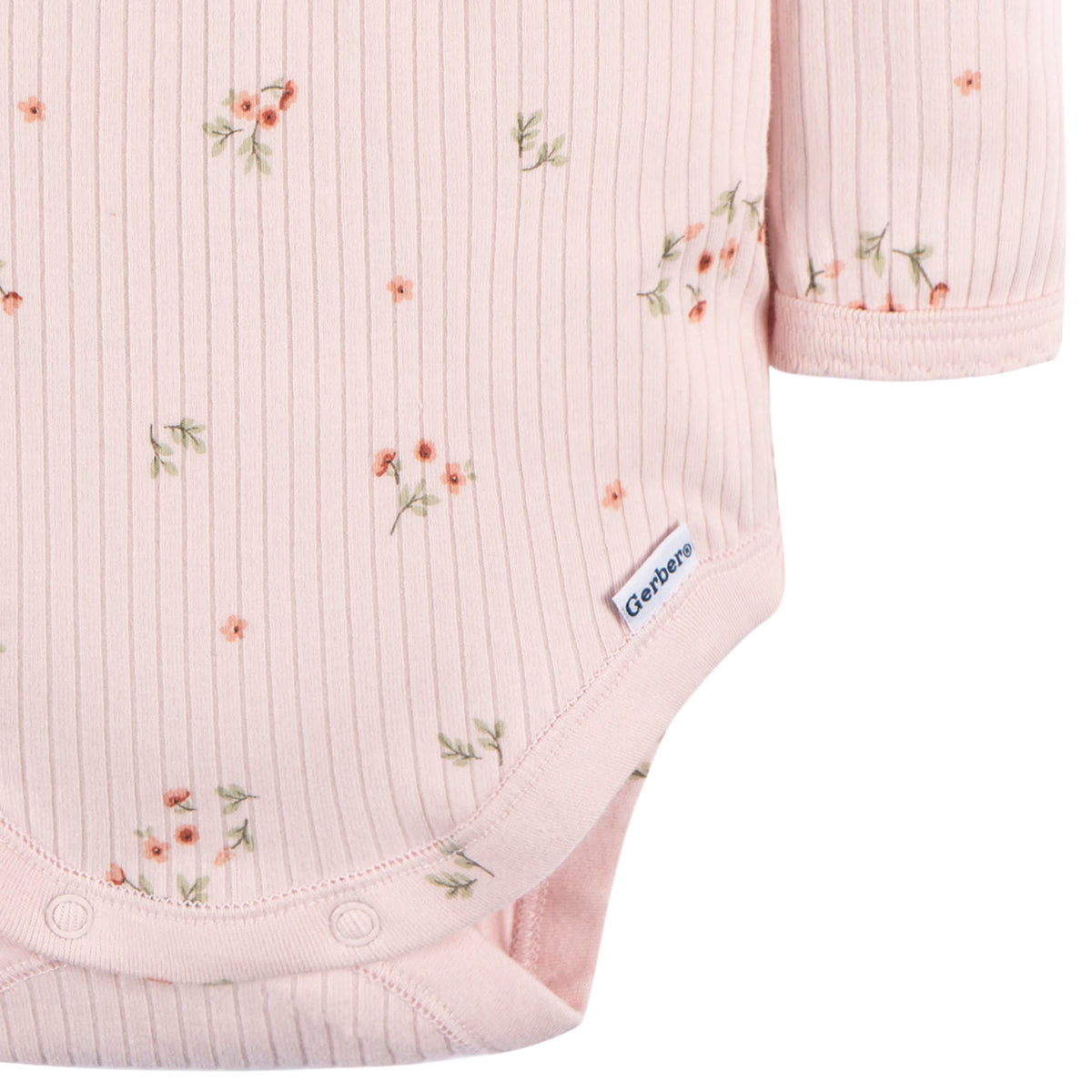 2-Pack Baby Girls Floral Bodysuits, view 6