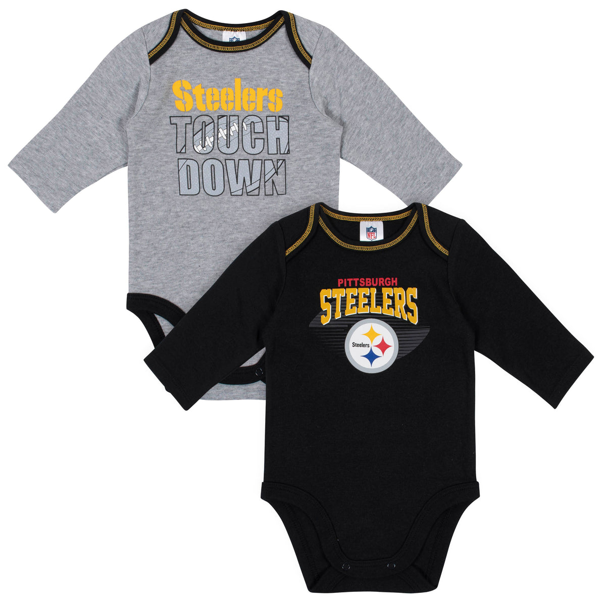 2-Pack Pittsburgh Steelers Long Sleeve Bodysuits