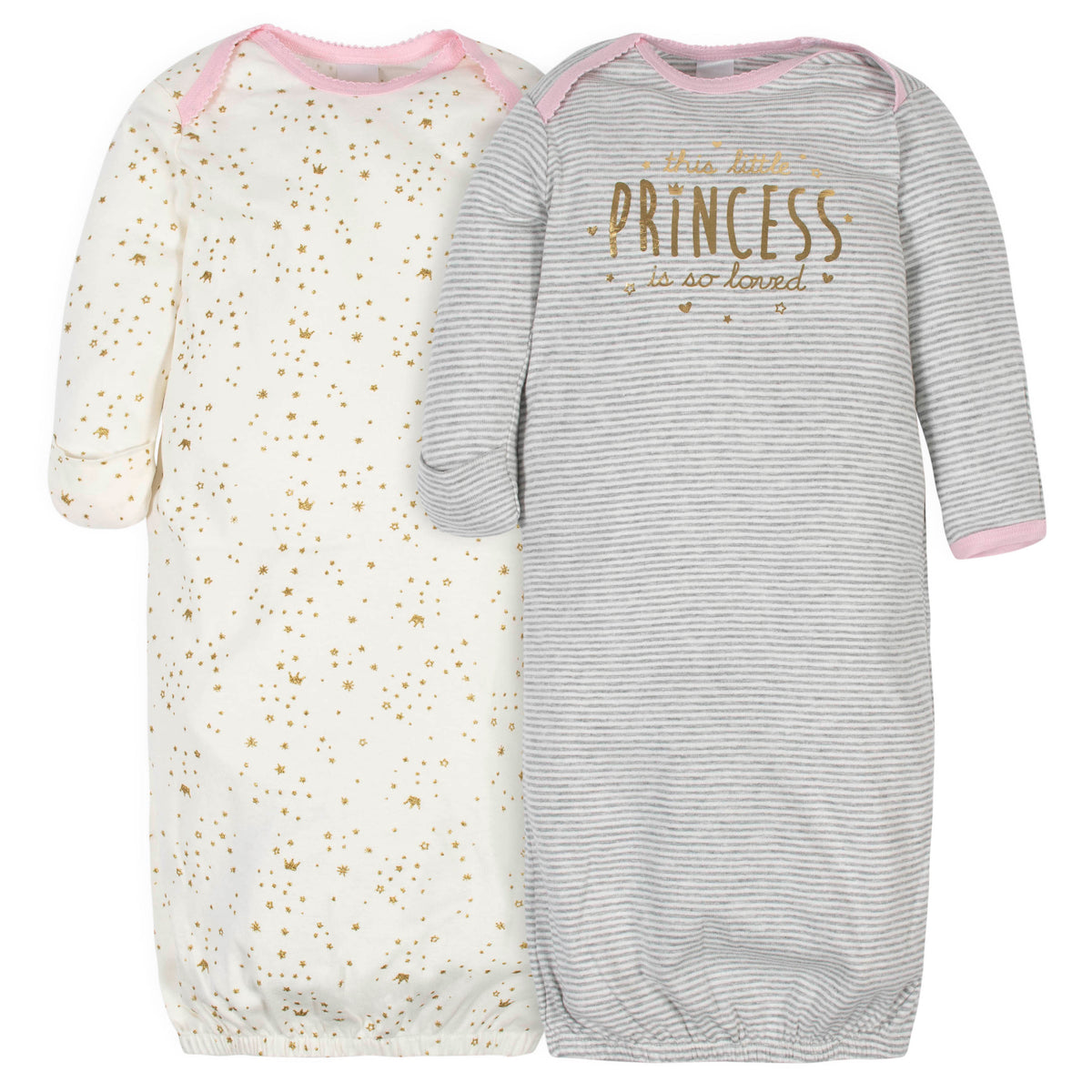 2-Pack Baby Girls Princess Gowns