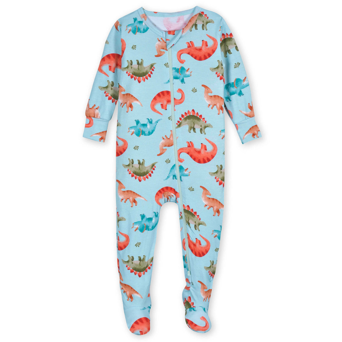 Baby & Toddler Snugosaurous Buttery Soft Viscose Made from Eucalyptus Snug Fit Footed Pajamas, view 2