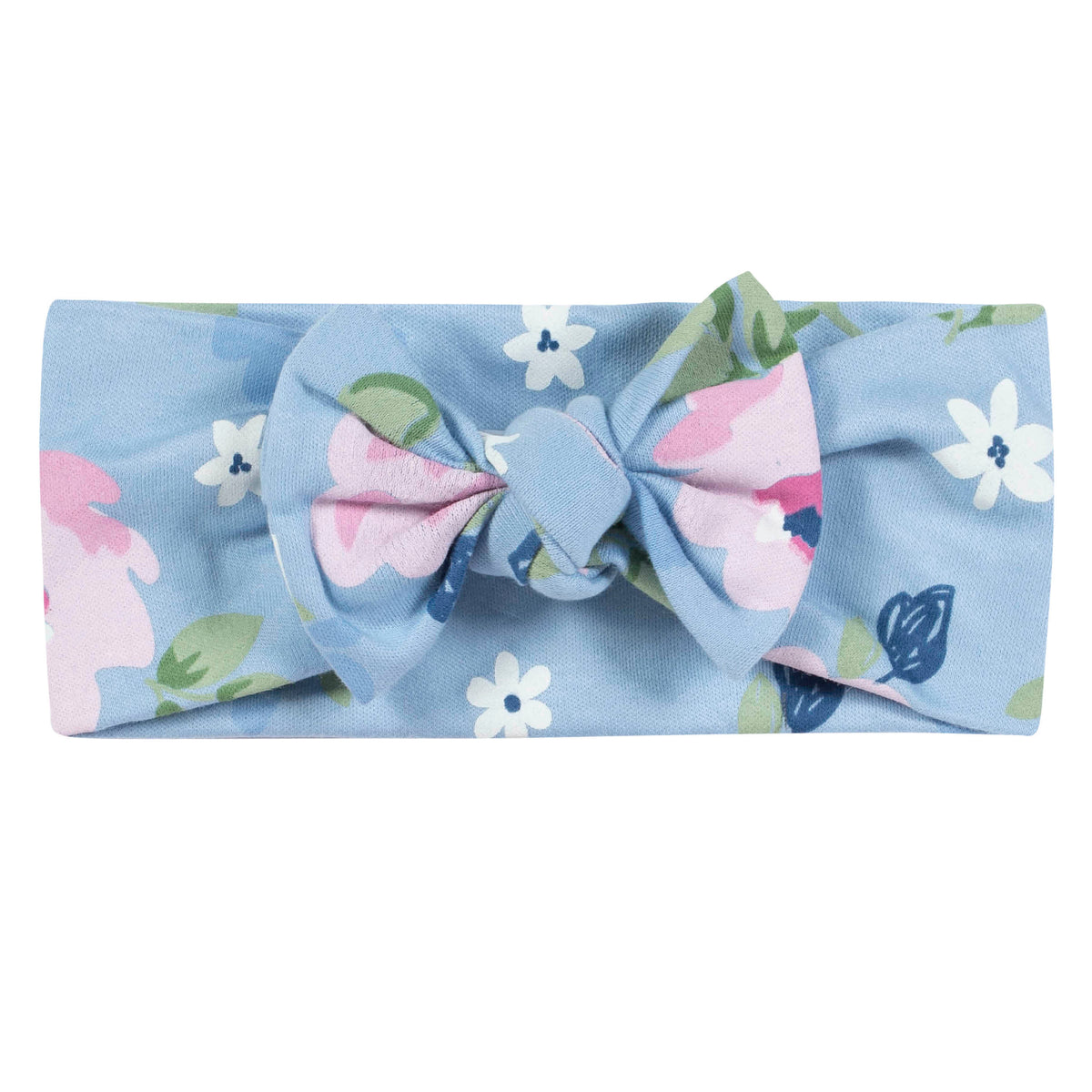 3-Piece Baby Girls Periwinkle Garden Onesies Bodysuit, Diaper Cover & Headband Set, view 4
