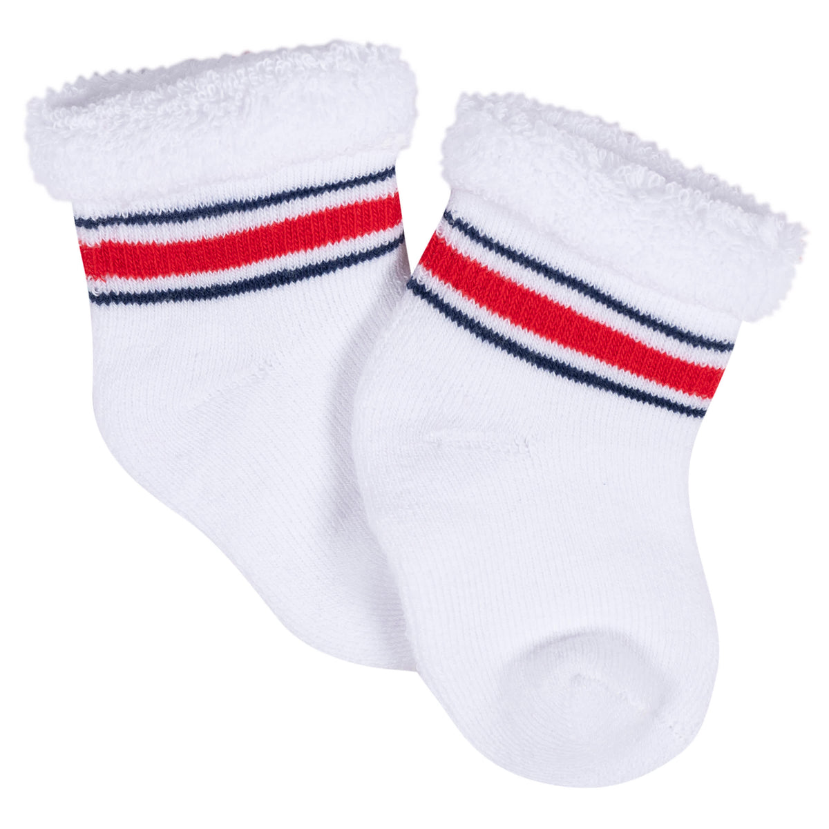 12-Pack Baby Boys All Star Terry Wiggle Proof Socks, view 6