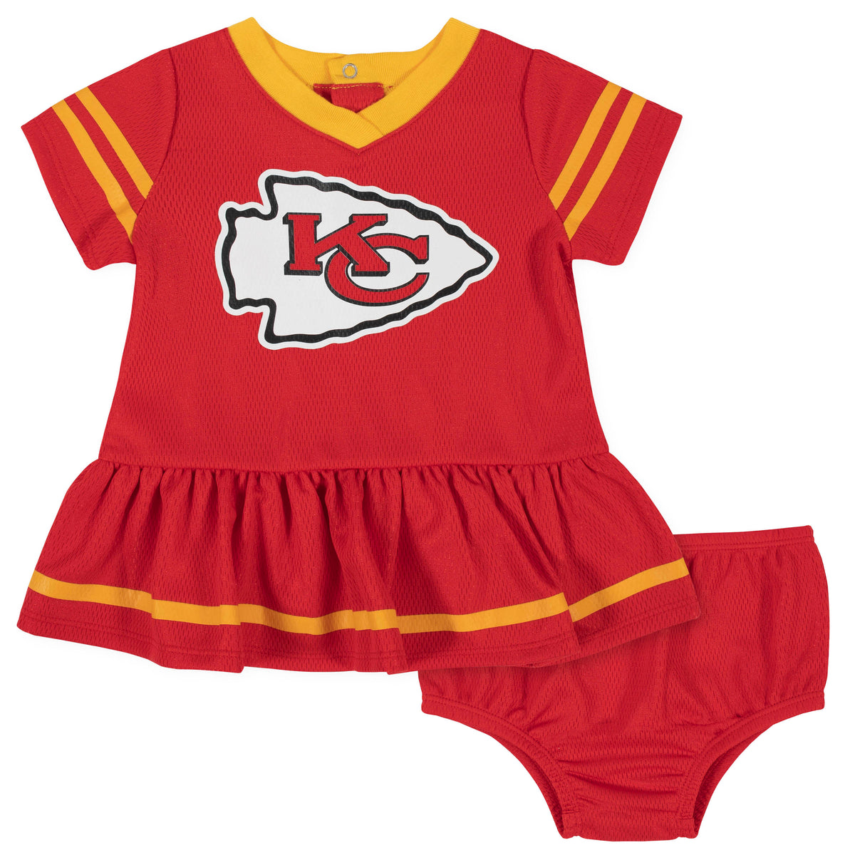 2-Piece Kansas City Chiefs Dress and Diaper Cover Set
