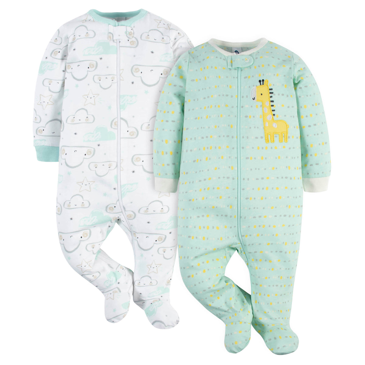 2-Pack Baby Neutral Clouds & Giraffe Sleep 'N Plays
