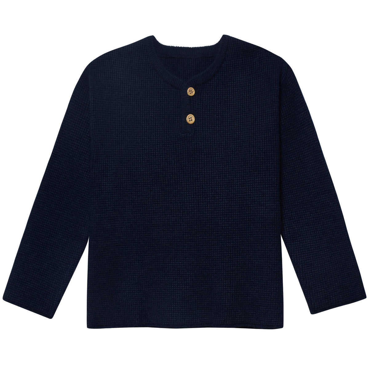 Infant & Toddler Boys Blue Henley Sweater