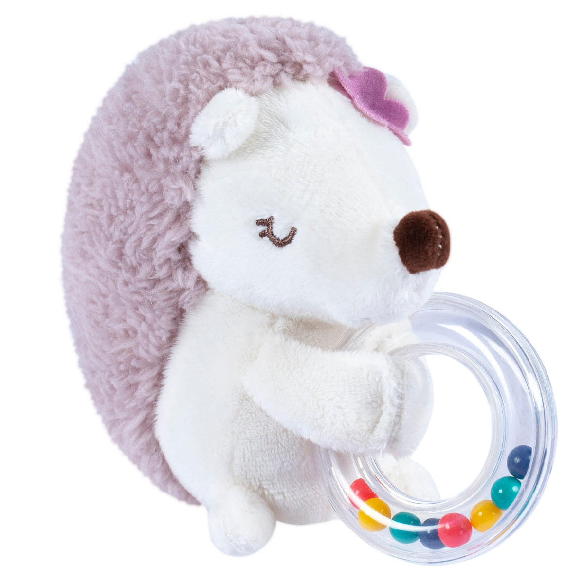 2-Piece Baby Bunny & Hedgehog Rattle and Teether Set, view 5