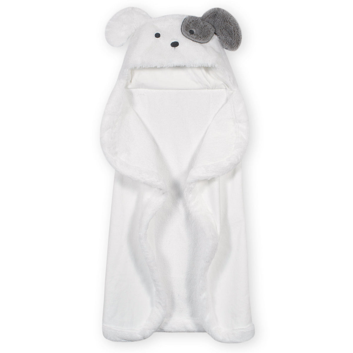 Baby Neutral Puppy Cuddle Plush Hooded Towel