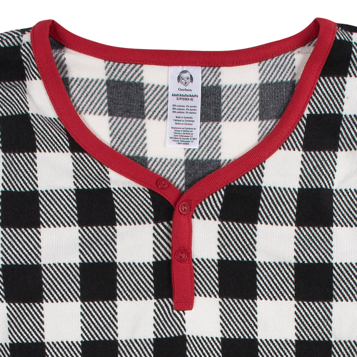 2-Piece Women's Buffalo Plaid Pajama Set, view 4