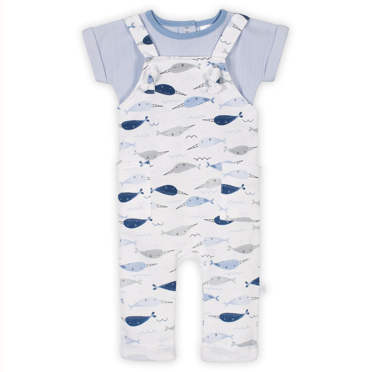 2-Piece Baby Boys Ombre Boy Coverall and Top Set