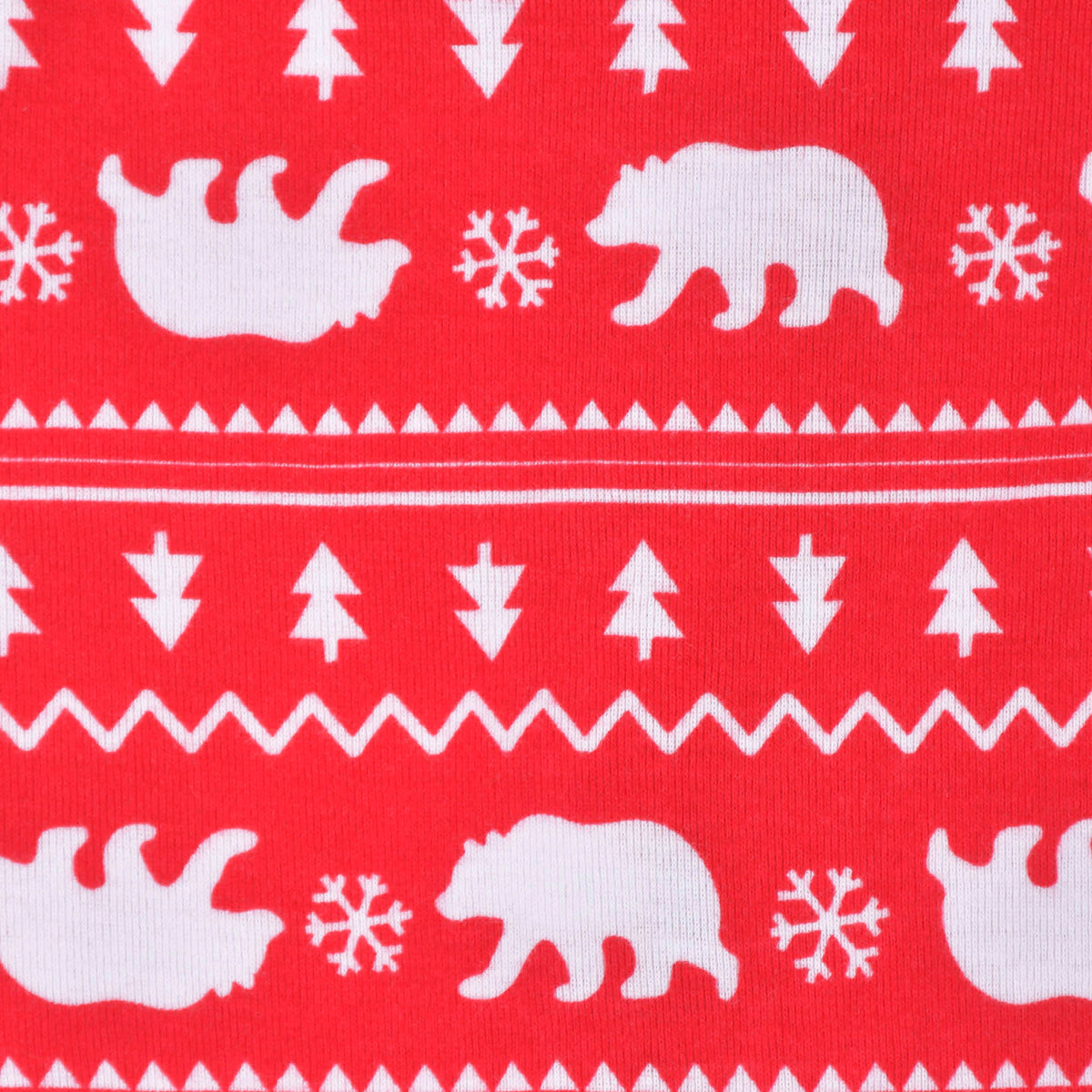 Baby Bear Fair Isle Snug Fit Footed Cotton Pajamas, view 5