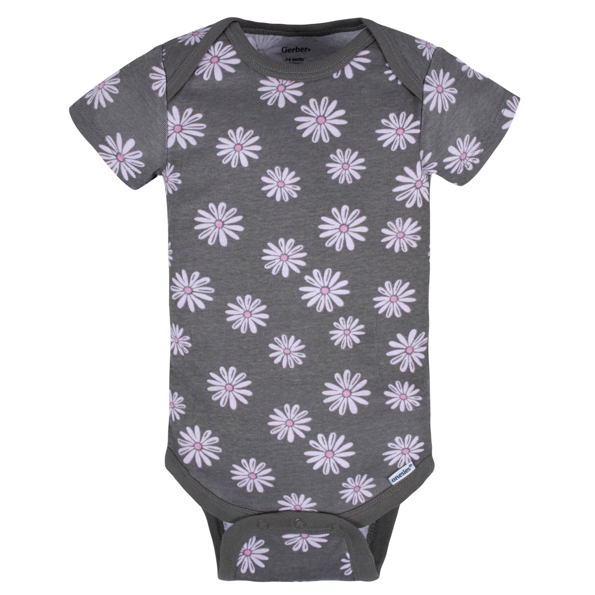 8-Pack Baby Girls Lavender Garden Onesies Bodysuits, view 9