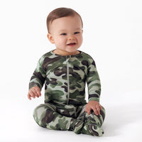 Baby & Toddler Hide & Seek Camo Buttery Soft Viscose Made from Eucalyptus Snug Fit Footed Pajamas
