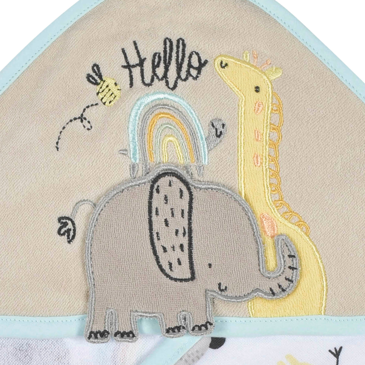 4-Pack Baby Neutral Little Animals Hooded Towel and Washcloths, view 8