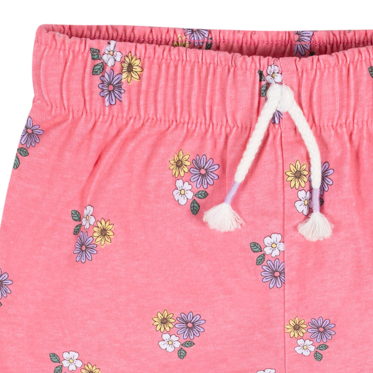 2-Pack Infant & Toddler Girls Pink Floral Pull-On Shorts, view 3