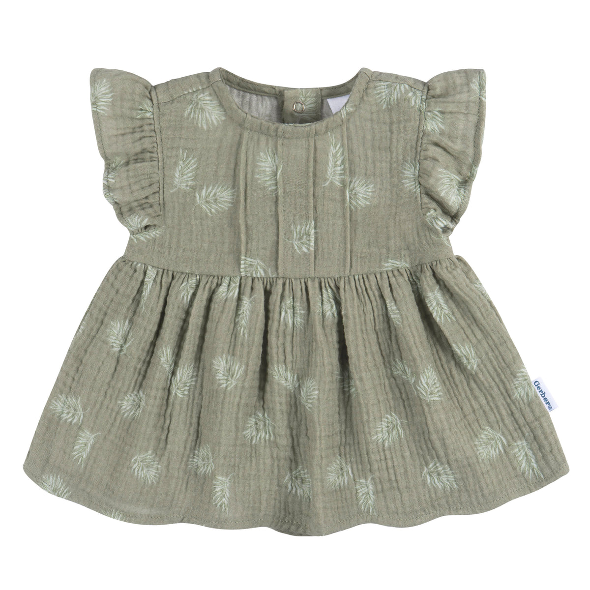 2-Piece Baby Girls Palms Tunic and Diaper Cover, view 2