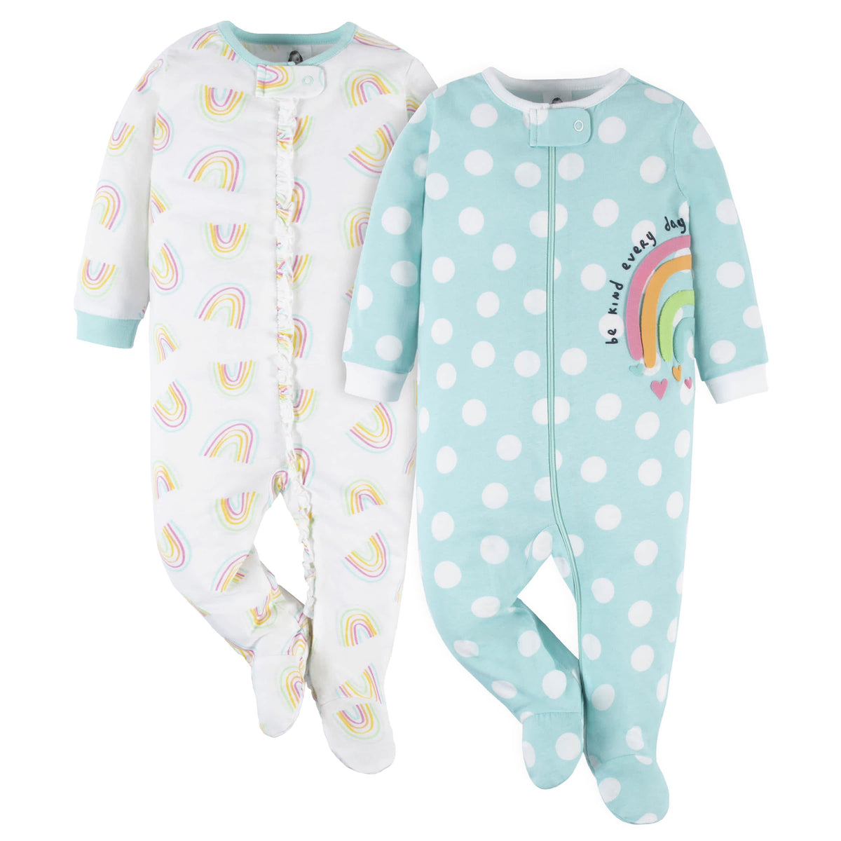 2-Pack Baby Girls Dots Of Rainbows Sleep 'N Plays