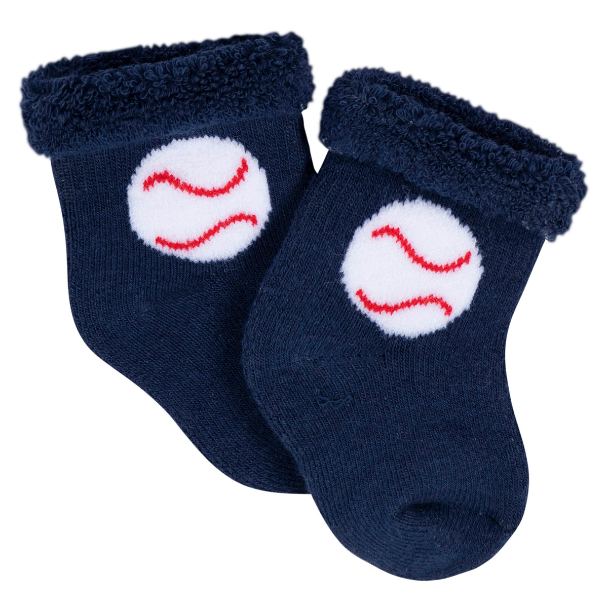 12-Pack Baby Boys All Star Terry Wiggle Proof Socks, view 5