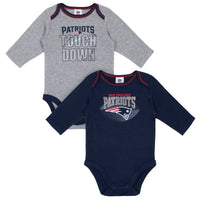 2-Pack New England Patriots Long Sleeve Bodysuits