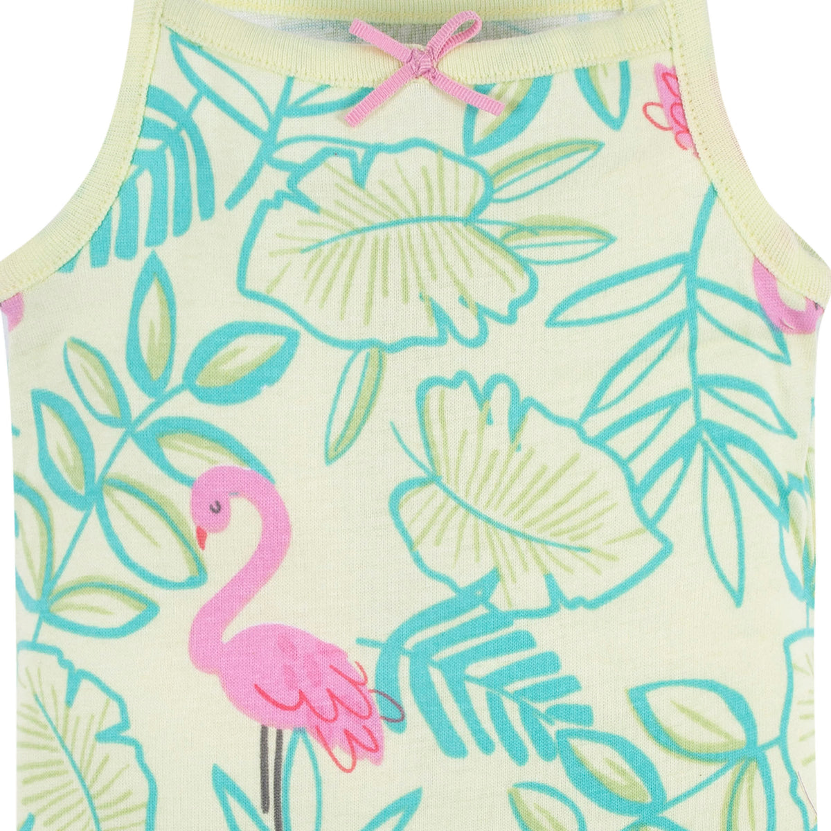 4-Pack Baby Girls Flamingo Fun Sleeveless Onesies Bodysuits, view 6