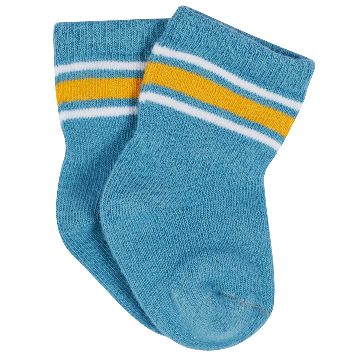 12-Pack Baby & Toddler Boys Construction Zone Jersey Crew Wiggle Proof Socks, view 3