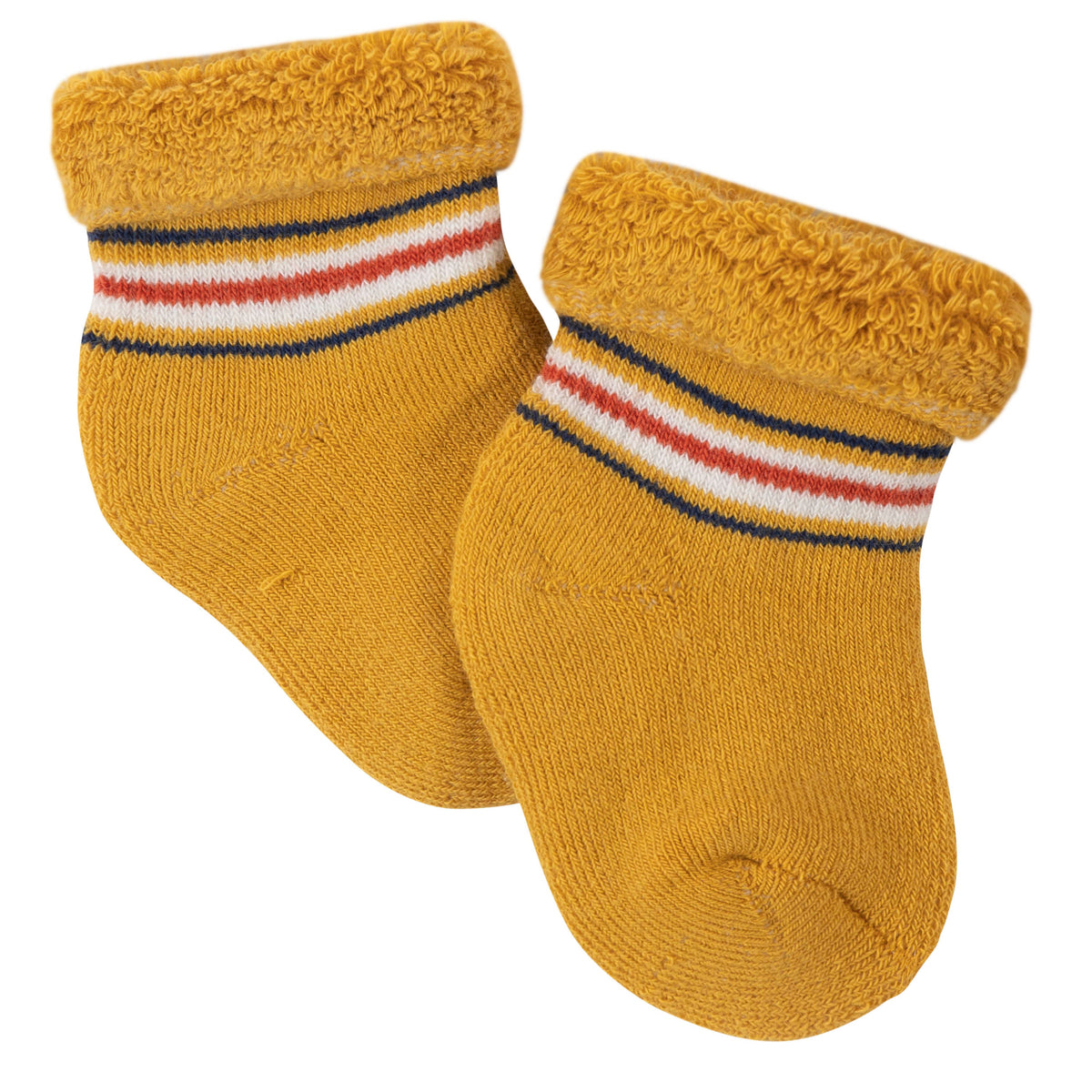 6-Pack Baby Boys Fox Wiggle-Proof Terry Bootie Socks, view 3