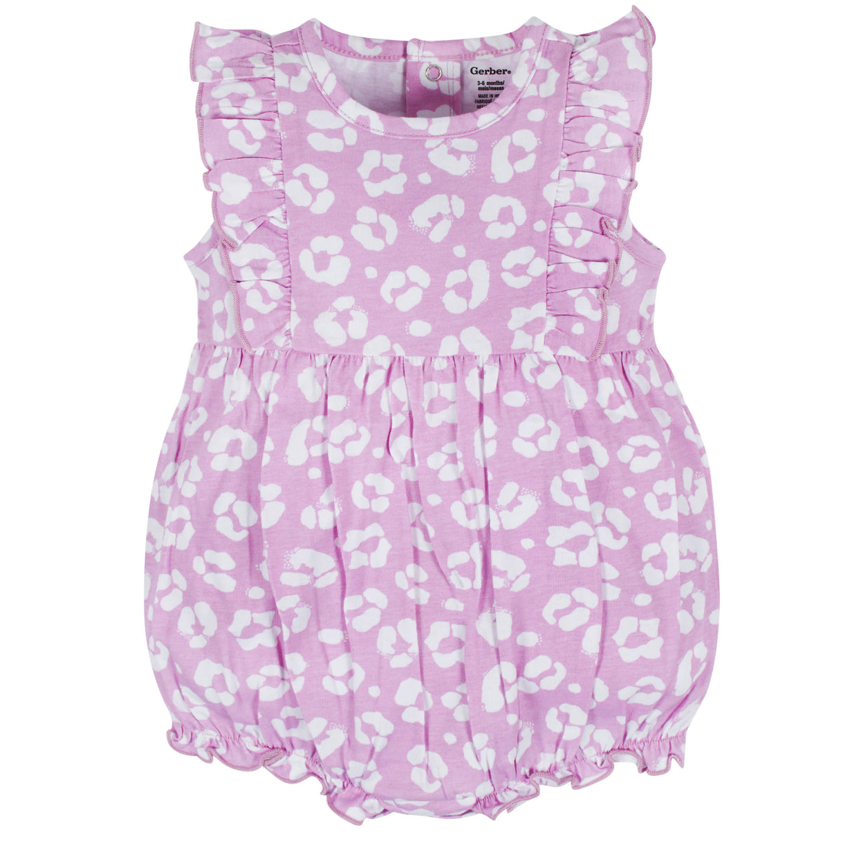 3-Pack Baby Girls Rainbow Floral Rompers, view 9