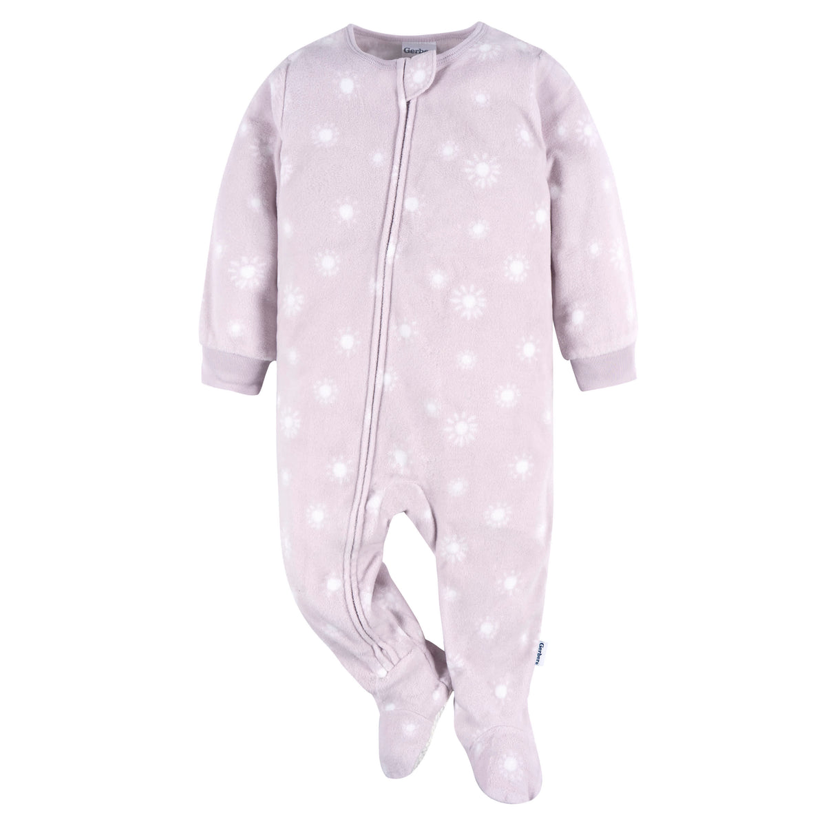 3-Pack Baby & Toddler Girls Purple Rainbows Fleece Pajamas, view 6