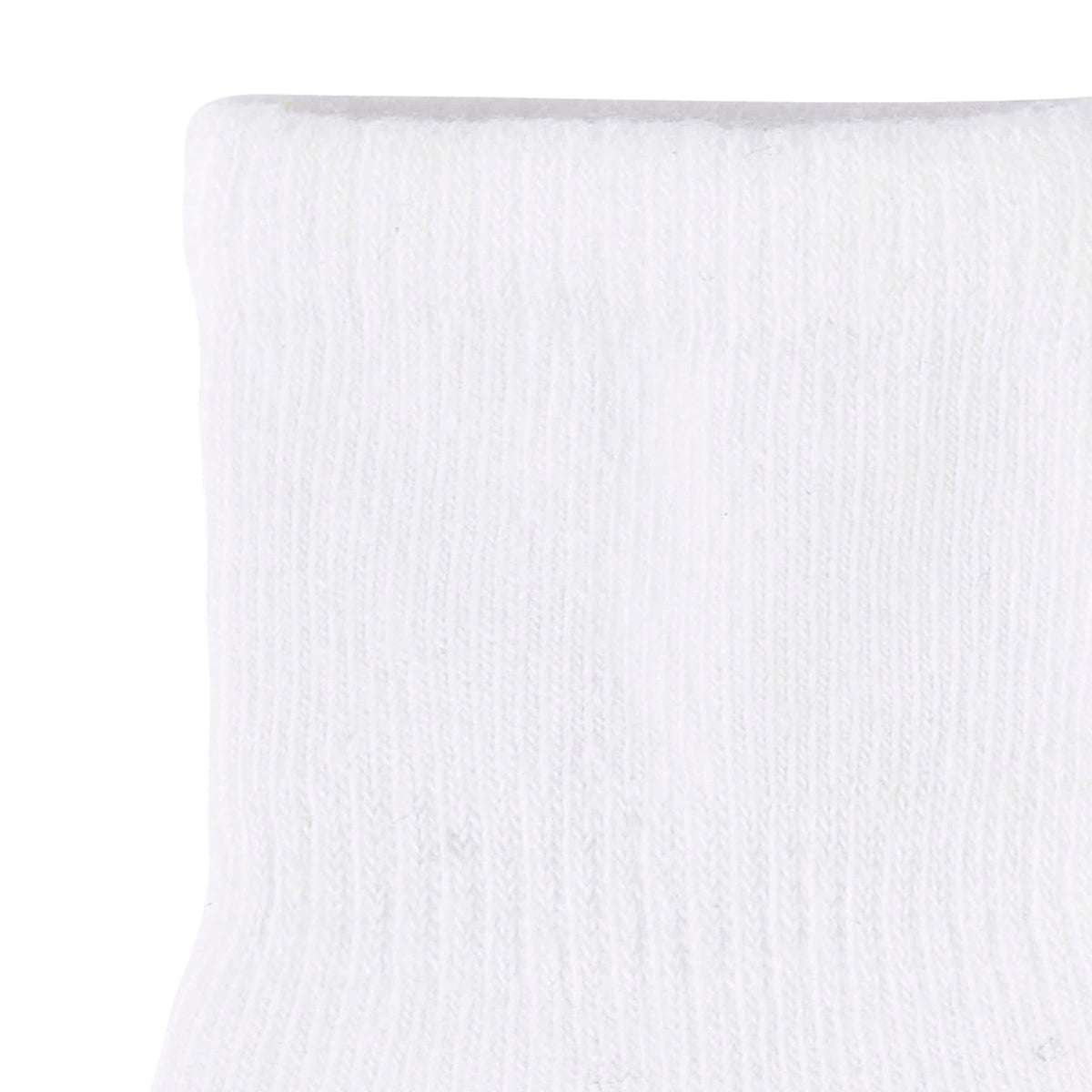 8-Pack Baby & Toddler White Wiggle-Proof Jersey Crew Socks, view 4