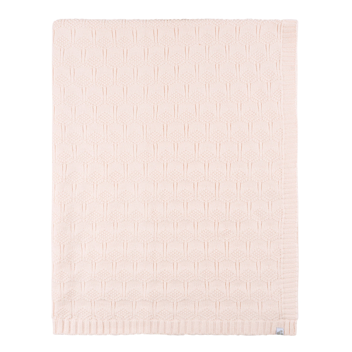 Baby Girls Pink Sweater Knit Blanket, view 2