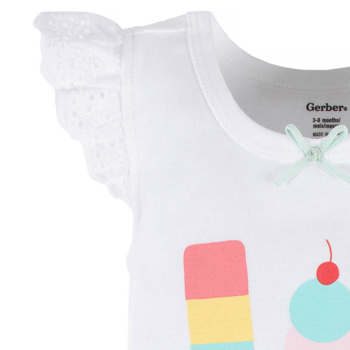 4-Pack Baby Girls Dots Of Rainbows Tank Onesies Bodysuits, view 8