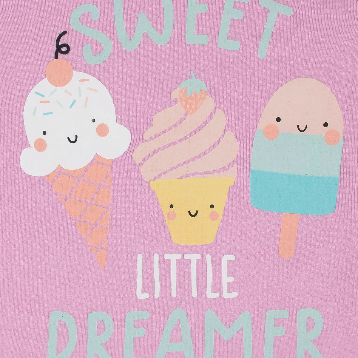 4-Piece Infant & Toddler Girls Ice Cream Dreams Snug Fit Cotton Pajamas, view 5