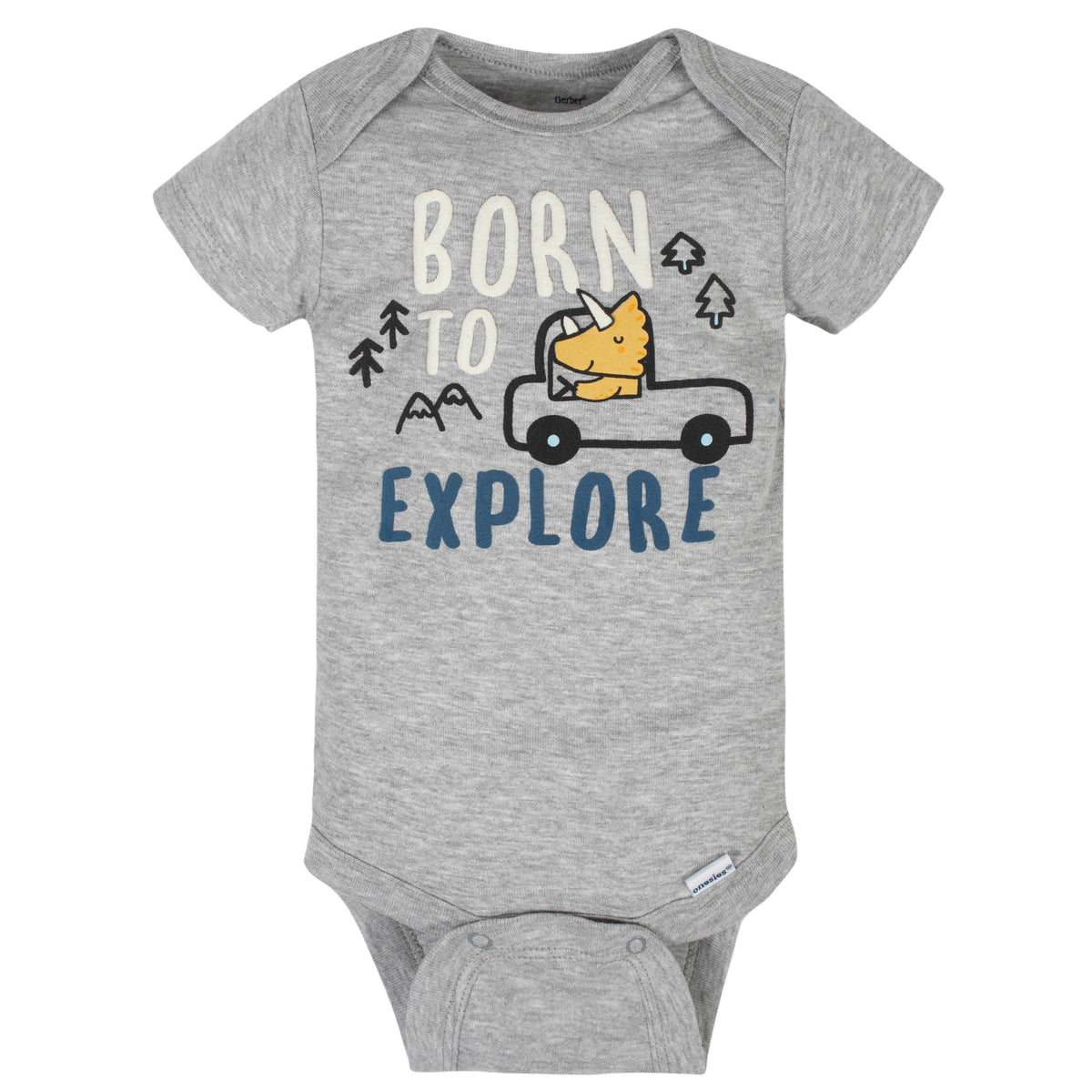 8-Pack Baby Boys Dinosaur Short Sleeve Onesies Bodysuits, view 2