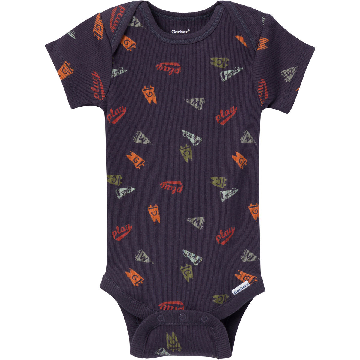 6-Pack Baby Boys Blue Plaid Onesies Bodysuits, view 5