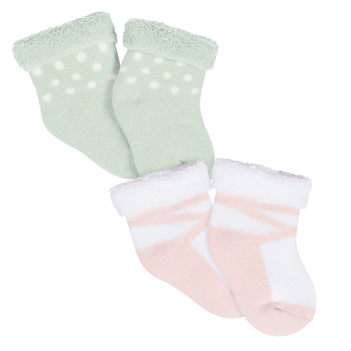 2-Pack Baby Girls She Sells Sea shells Terry Socks