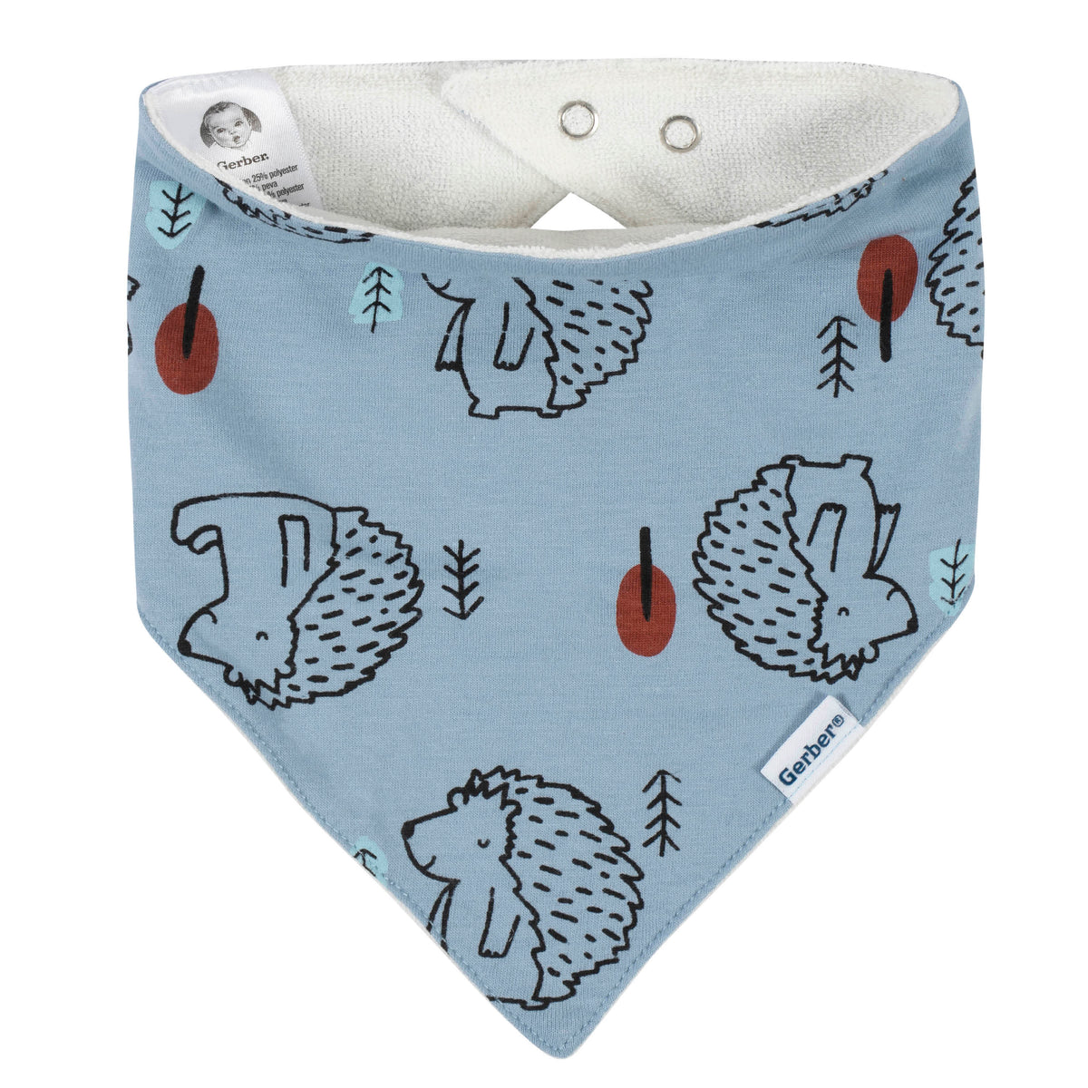 4-Pack Baby Boys Fox Bandana Bibs, view 4