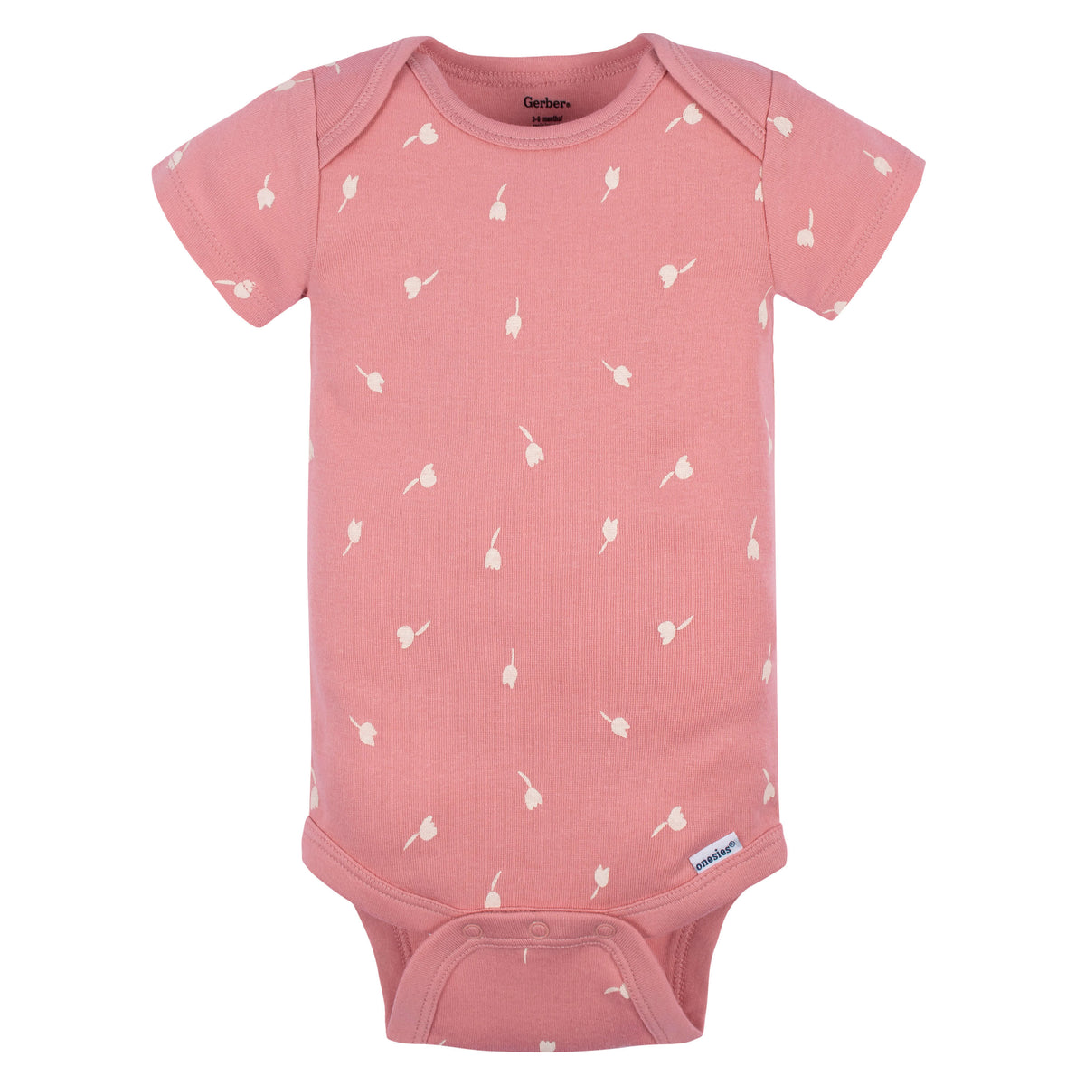 3-Pack Baby Girls Appley Sweet Short Sleeve Onesies Bodysuits, view 3