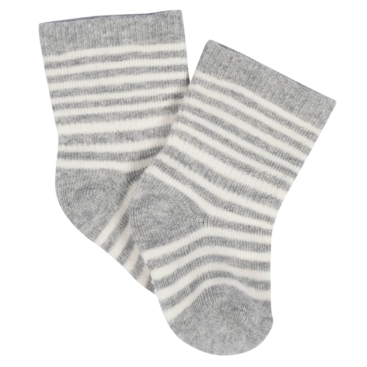 8-Pack Baby Neutral Happy Veggies Jersey Wiggle Proof Socks, view 5