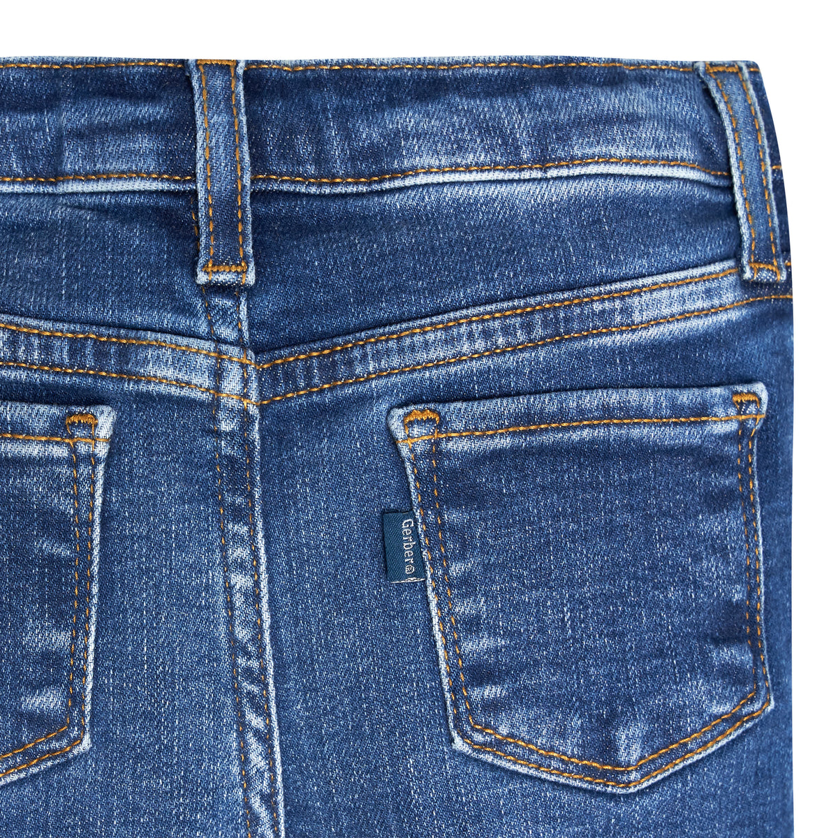 Infant and Toddler Neutral Blue Jeggings, view 6