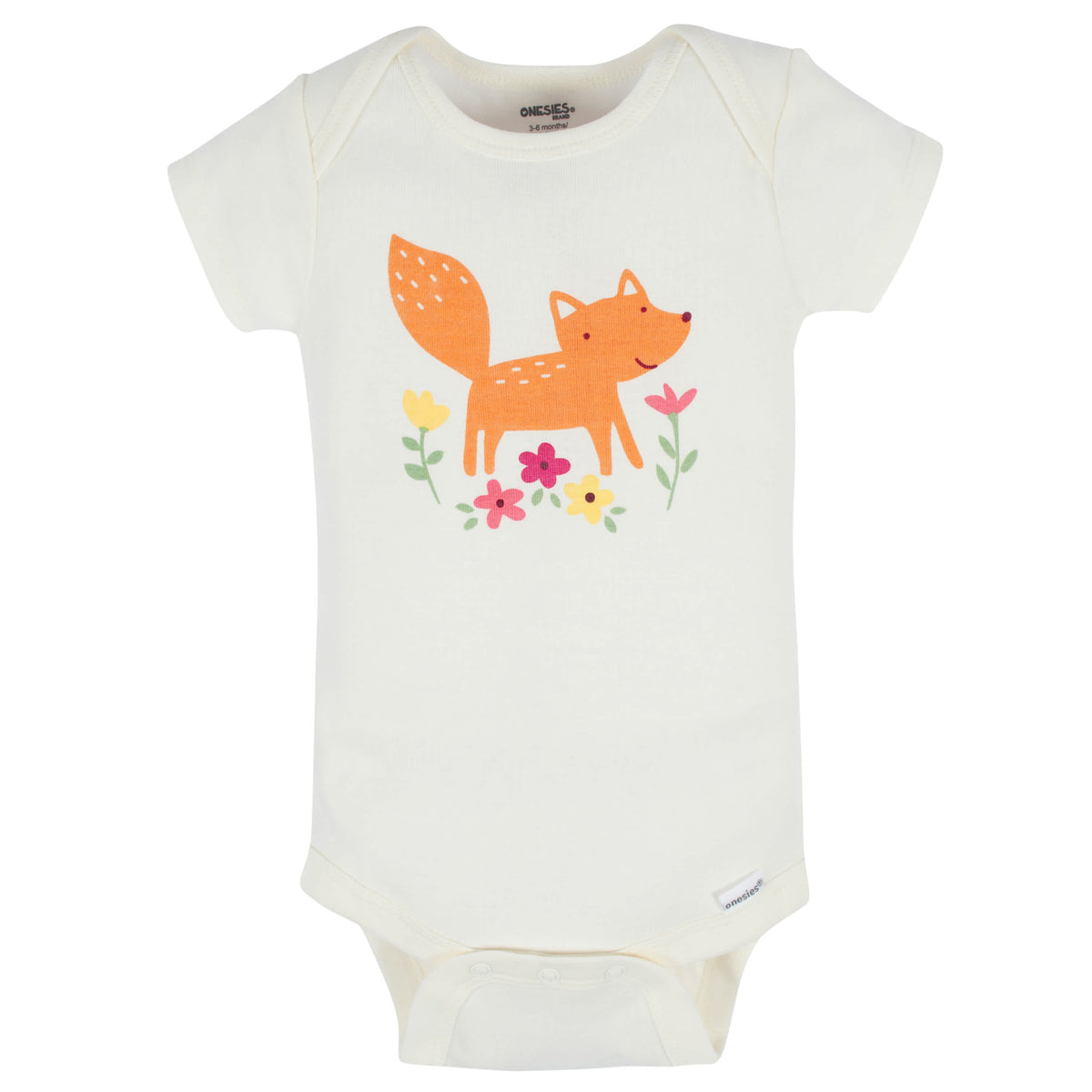 8-Pack Baby Girls Floral Fox Short Sleeve Onesies Bodysuits, view 7