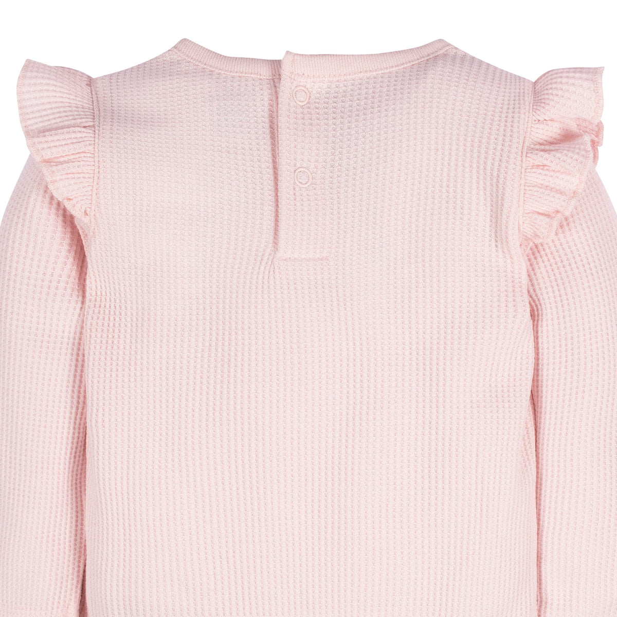 2-Pack Baby Girls Pink & Gray Long Sleeve Onesies Bodysuits, view 4