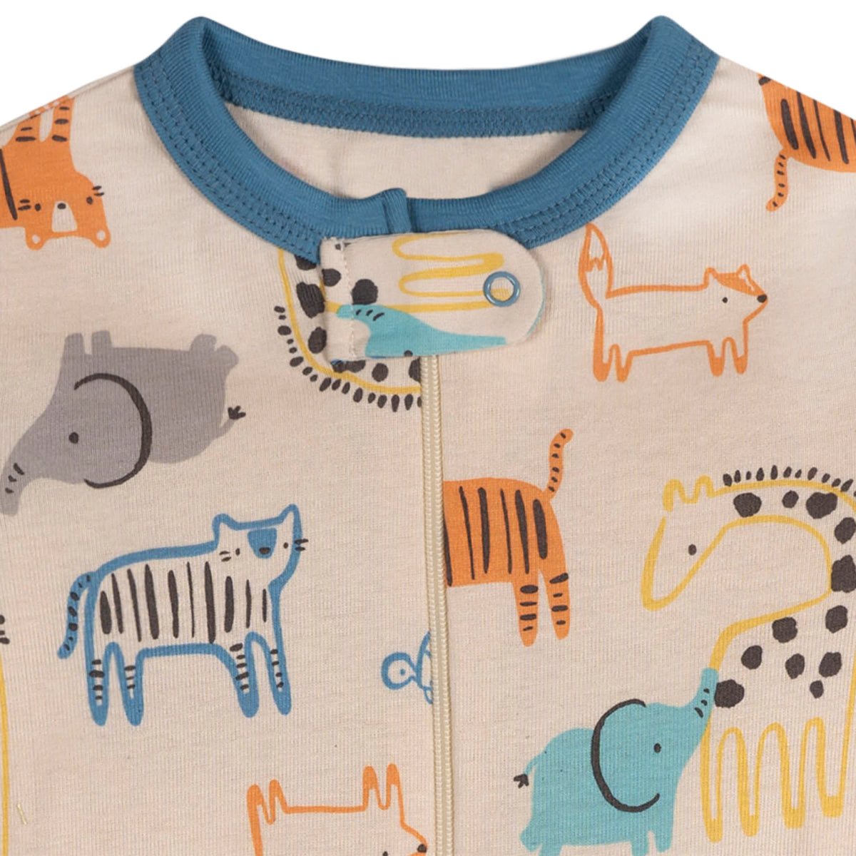 3-Pack Baby Boys Safari Footless Pajamas, view 7
