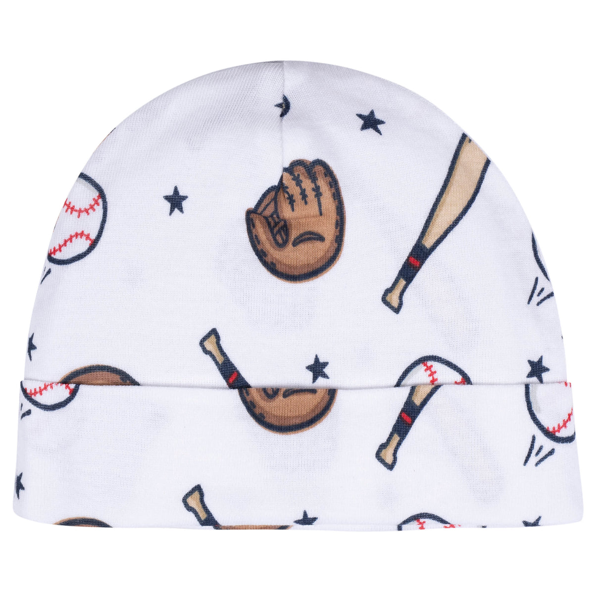 8-Piece Baby Boys All Star No Scratch Mittens & Caps Set, view 2