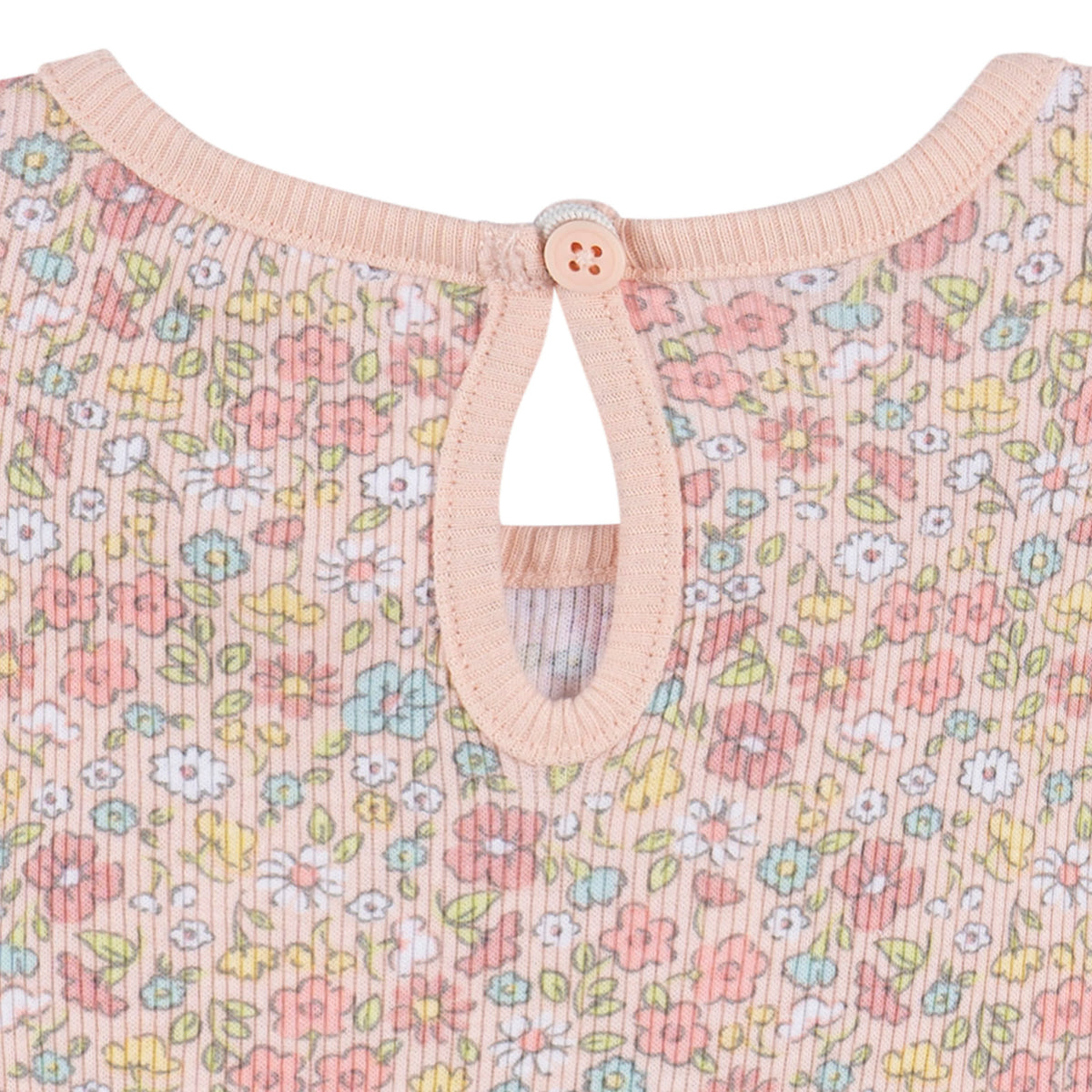 3-Piece Infant & Toddler Girls Pink Floral Shirt and Shorts Set, view 4