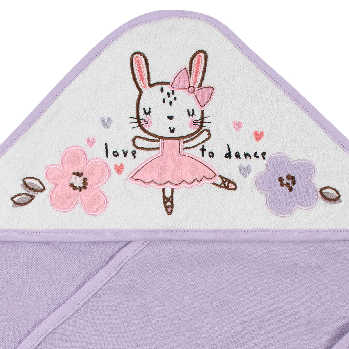 2-Pack Baby Girls Bunny Hooded Towels, view 3