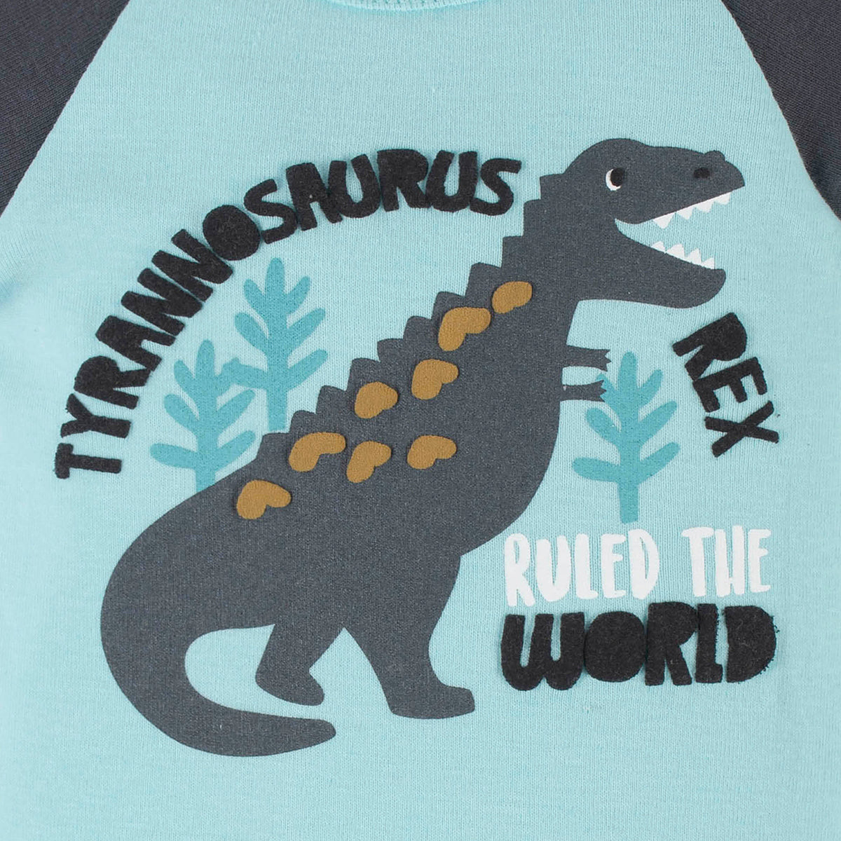 4-Pack Baby Boys Dino Blues Short Sleeve Onesies Bodysuits, view 3