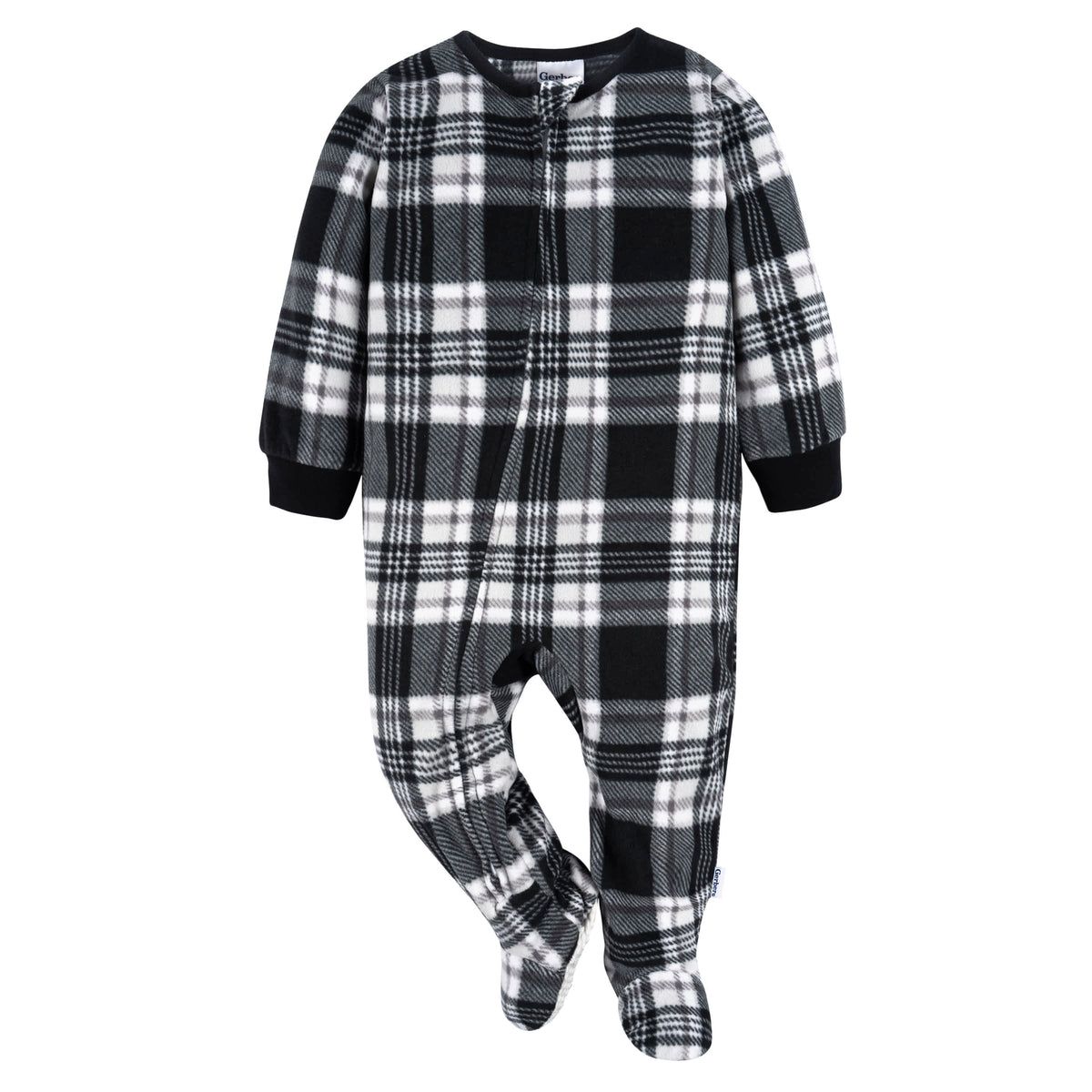 2-Pack Baby & Toddler Neutral Grey Fairisle Fleece Pajamas, view 4