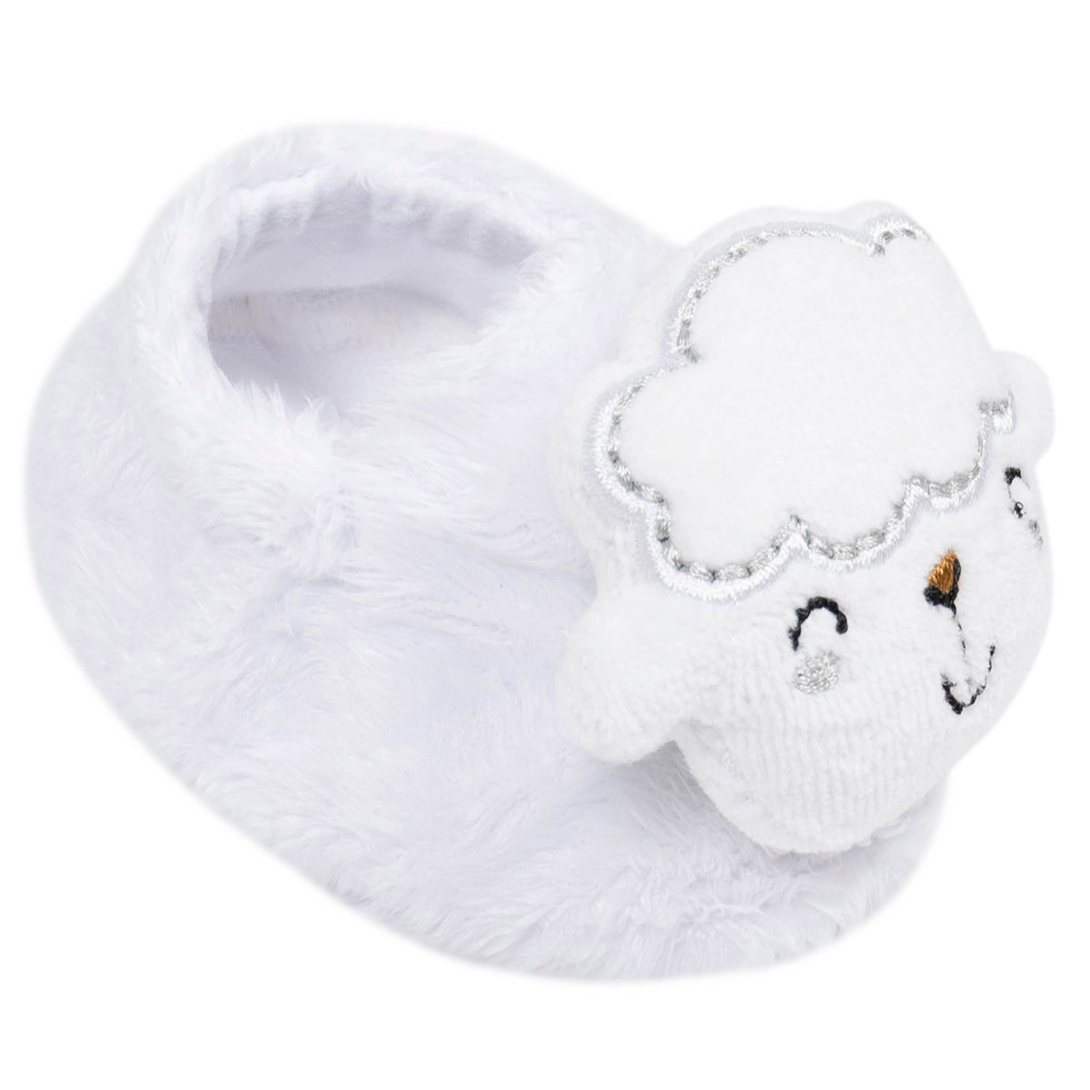 Baby Neutral Lamb Velboa Booties, view 2