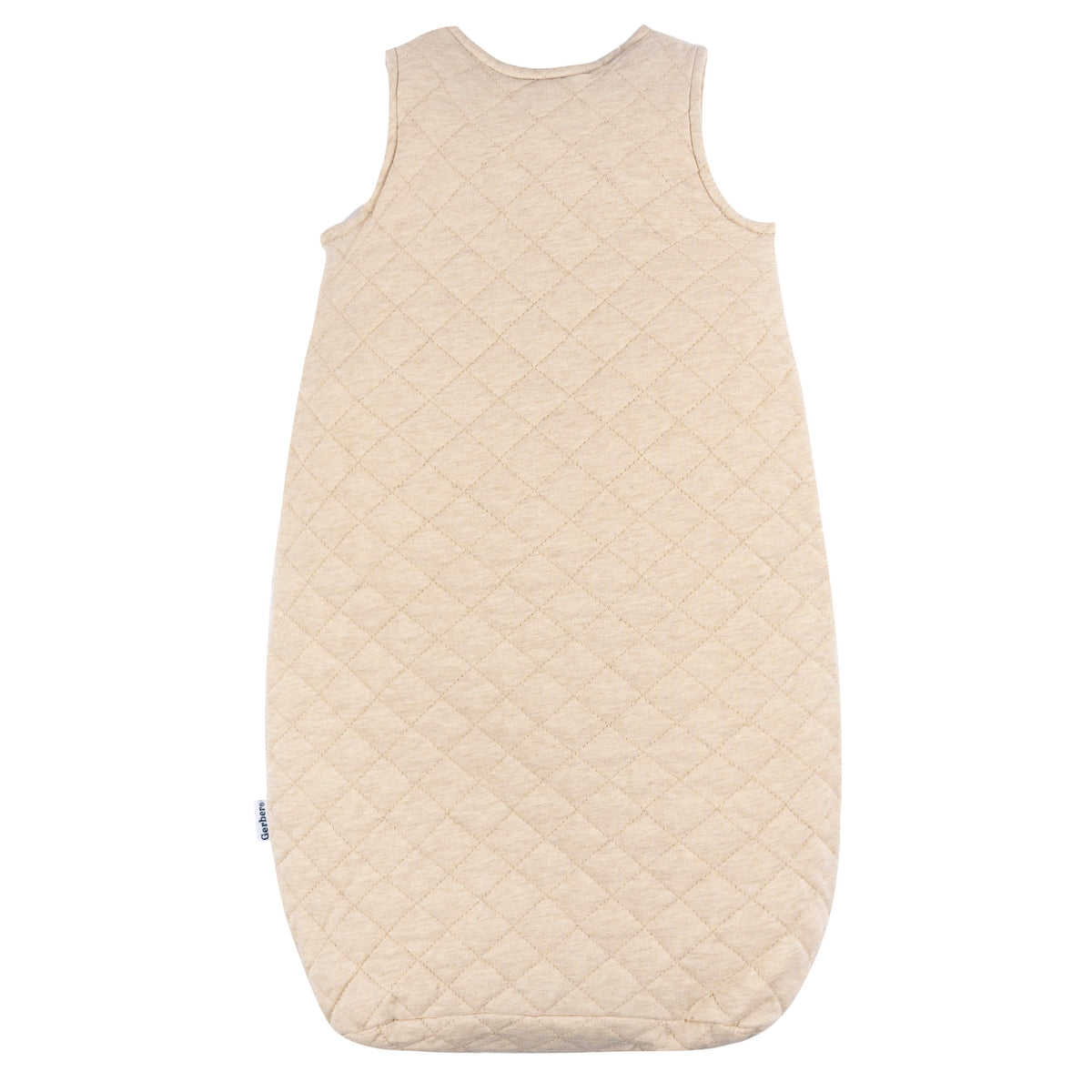 Baby Neutral Oatmeal Heather Quilted Jersey Wearable Blanket, view 4